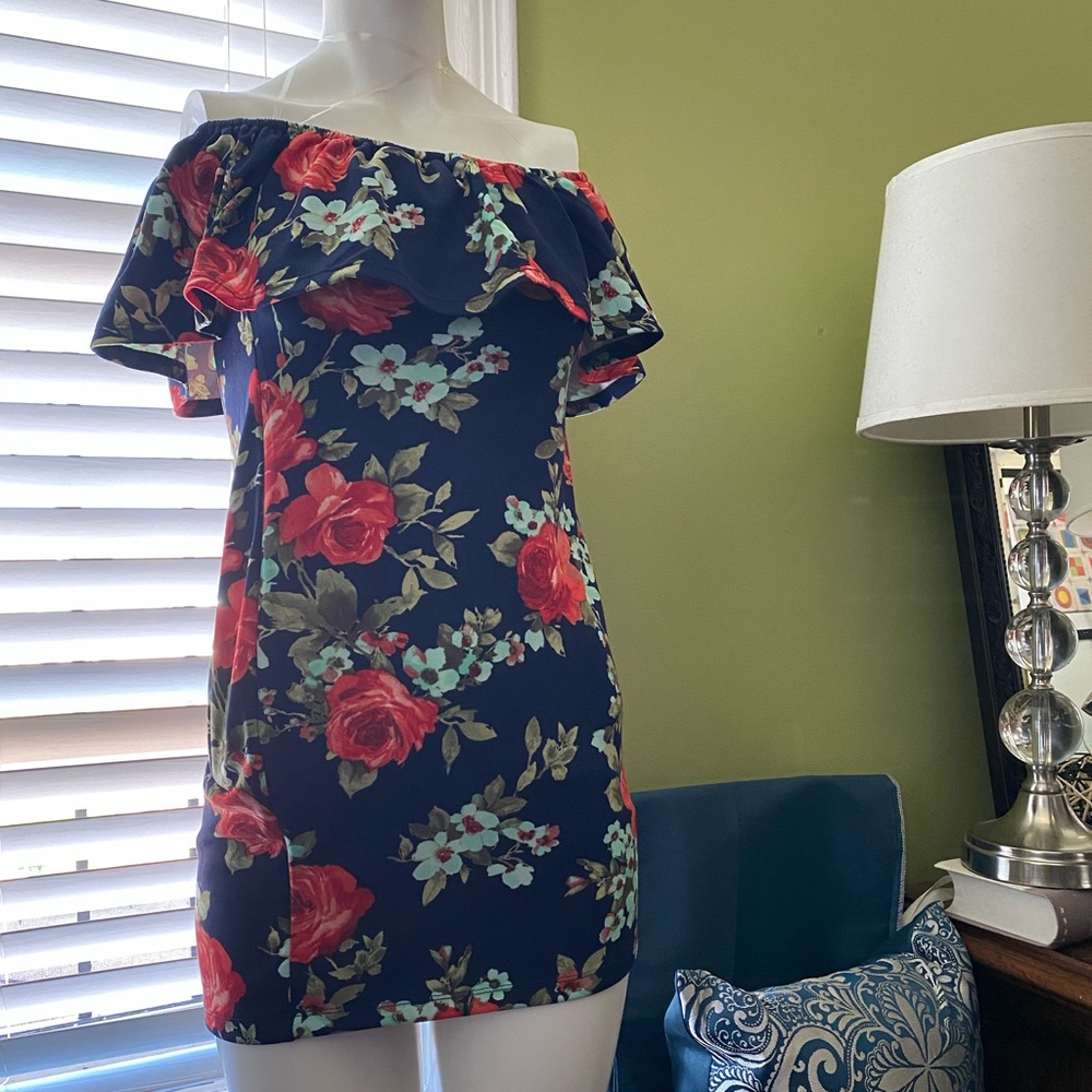 Off the shoulder floral dress
